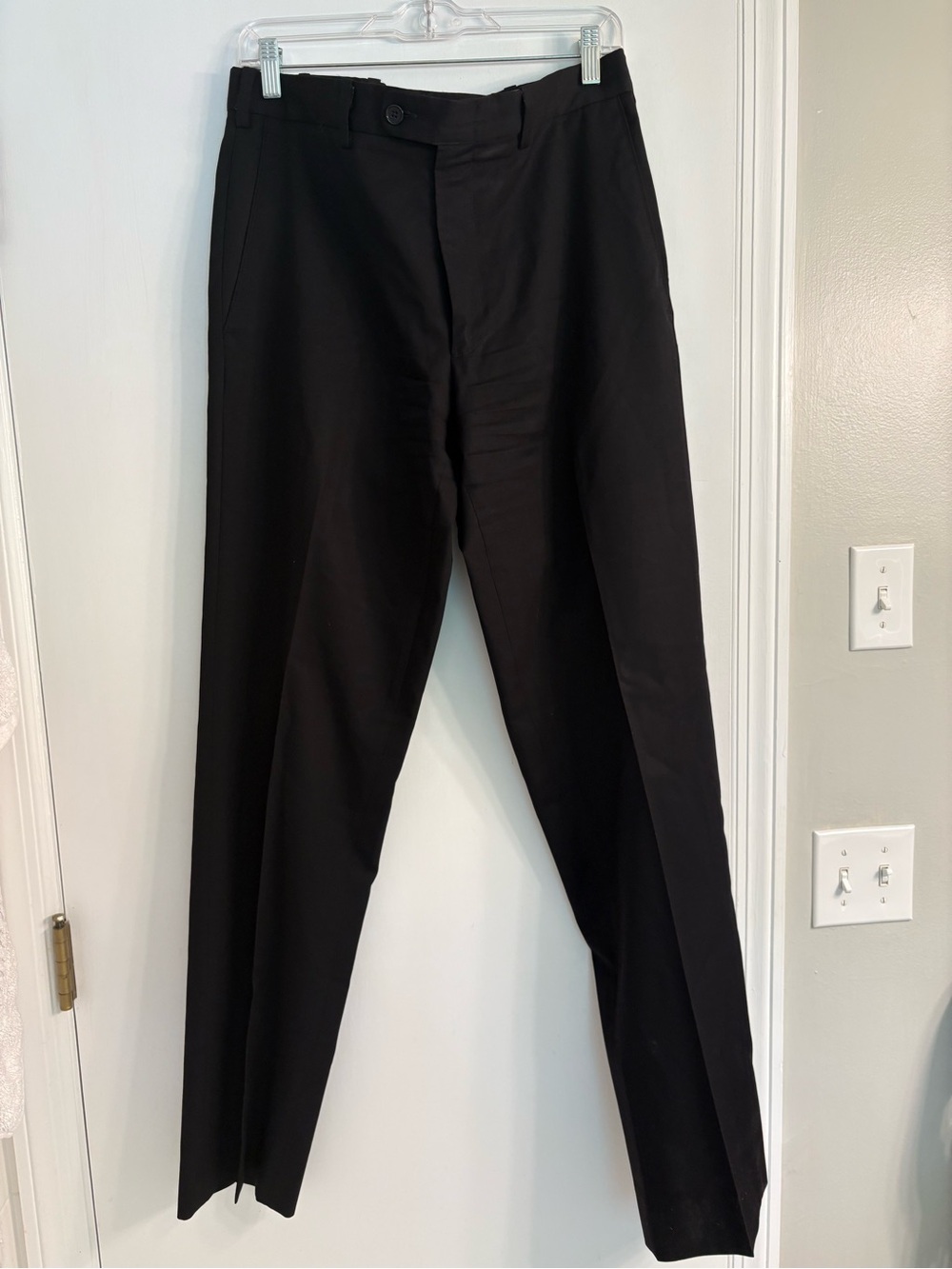 Britches 100% Wool, Men's Black Dress Pants Classic Fit, size 32x34